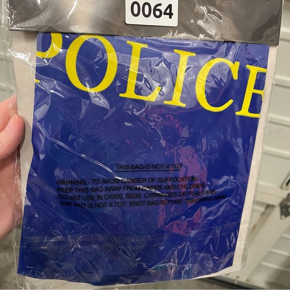 NEW Happy Halloween POLICE PET COSTUME fits CATS HAT & CAPE w/Adjustable Ties - Picture 4 of 4